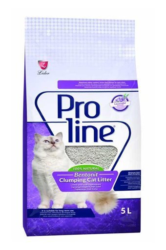 Pro Line Lavanta Kokulu Topaklanan İnce Taneli Bentonit Kedi Kumu 5 lt