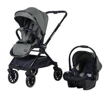 Prego Concorde Çift Yönlü Katlanabilir Tek Elle Kapanan 360 Derece Dönen Tam Yatar Kabin Tipi Travel Sistem Bebek Arabası