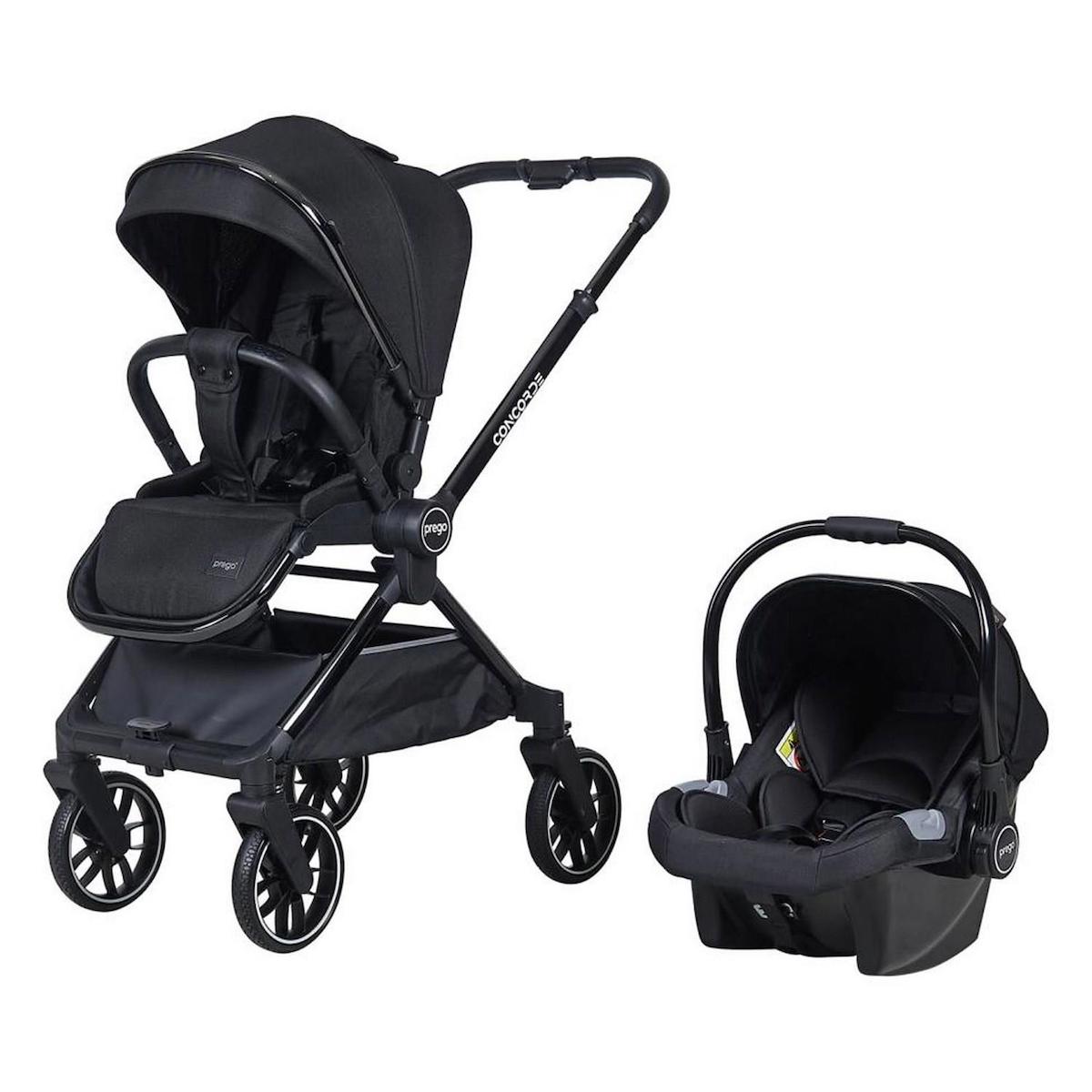 Prego Concorde Çift Yönlü Katlanabilir Tek Elle Kapanan 360 Derece Dönen Tam Yatar Kabin Tipi Travel Sistem Bebek Arabası