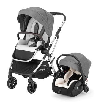 Kanz N-go Çift Yönlü Katlanabilir Tek Elle Kapanan 360 Derece Dönen Tam Yatar Kabin Tipi Travel Sistem Bebek Arabası