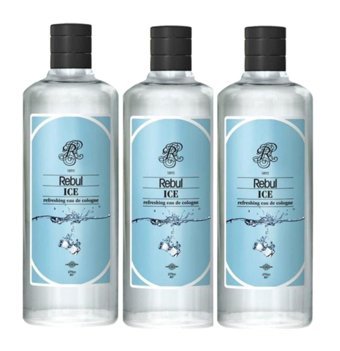 Rebul Ananas-Yeşil Biberiye Cam Şişe Kolonya 3x270 ml