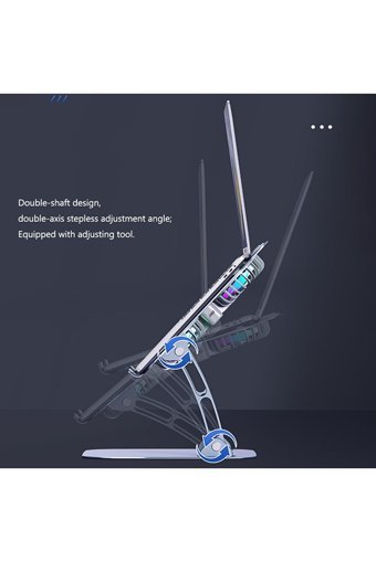 Hobimtek Katlanabilir Metal Dikey Ayarlanabilir Soğutuculu Taşınabilir RGB Laptop Standı