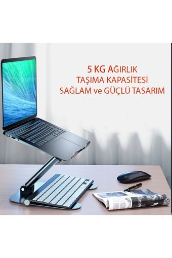 Dexmon Katlanabilir Metal Dikey Ayarlanabilir Taşınabilir Laptop Standı