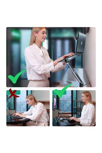 Dexmon Katlanabilir Metal Dikey Ayarlanabilir Taşınabilir Laptop Standı