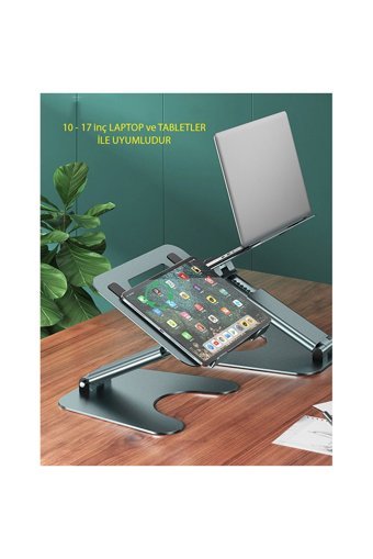 Dexmon Katlanabilir Metal Dikey Ayarlanabilir Taşınabilir Laptop Standı