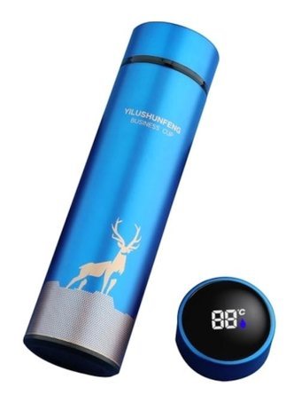 Worryfreeshopping Business Paslanmaz Çelik 0.5 lt Outdoor Termos Mavi