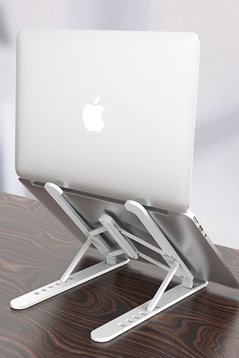 Technostation Katlanabilir Metal Dikey Ayarlanabilir Taşınabilir Ayaklı Hareketli Laptop Standı