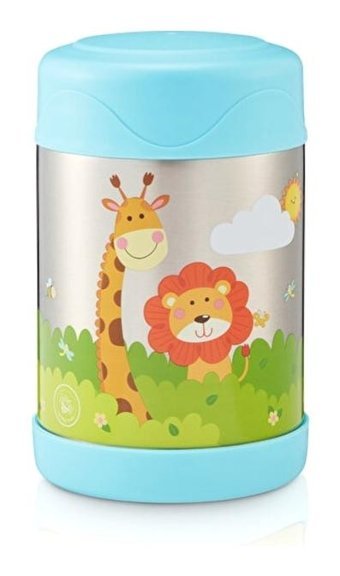 Joystar Baby Bee Paslanmaz Çelik 450 ml Outdoor Termos Mavi
