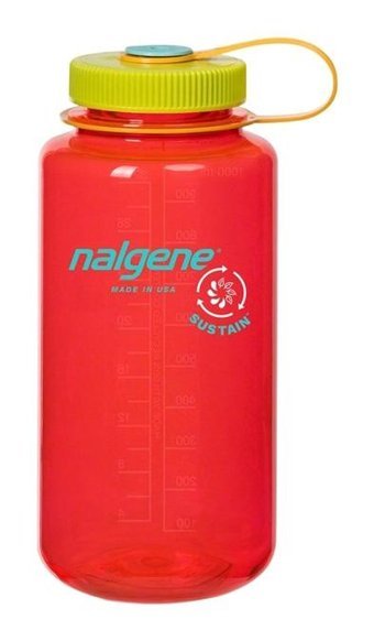 Nalgene Wide Mount Sustain Tritan Plastik 1 lt Outdoor Termos Kırmızı