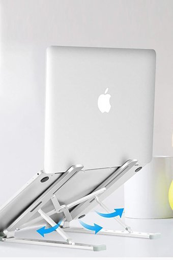 Technostation Katlanabilir Metal Dikey Ayarlanabilir Taşınabilir Ayaklı Hareketli Laptop Standı