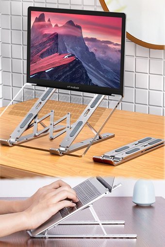 Utelips Katlanabilir Alüminyum Dikey Ayarlanabilir Taşınabilir Ayaklı Hareketli Laptop Standı