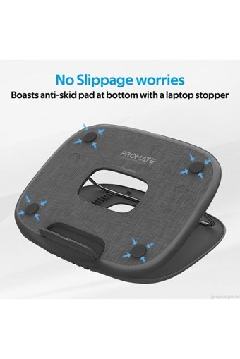 Promate Katlanabilir Alüminyum Dikey Ayarlanabilir Taşınabilir Ayaklı Hareketli Laptop Standı