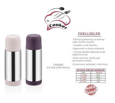 Cooker Çelik 0.3 lt Outdoor Termos Pembe