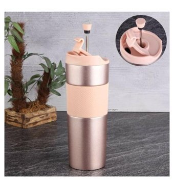 Tohana French Press Çelik 0.45 lt Outdoor Termos Altın