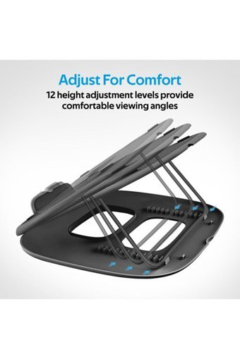 Promate Katlanabilir Alüminyum Dikey Ayarlanabilir Taşınabilir Ayaklı Hareketli Laptop Standı