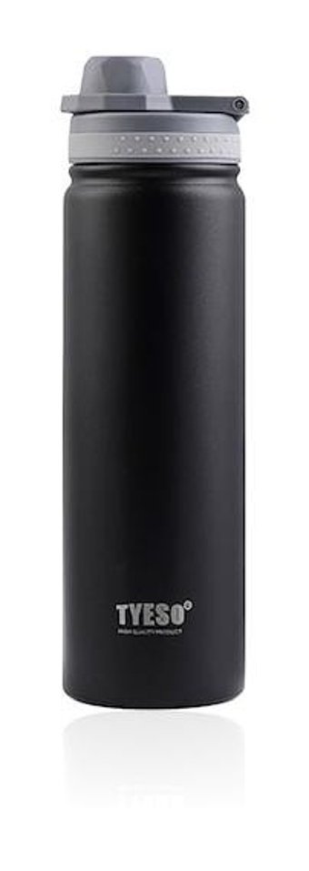 Tyeso Racket Paslanmaz Çelik 750 ml Outdoor Termos Siyah