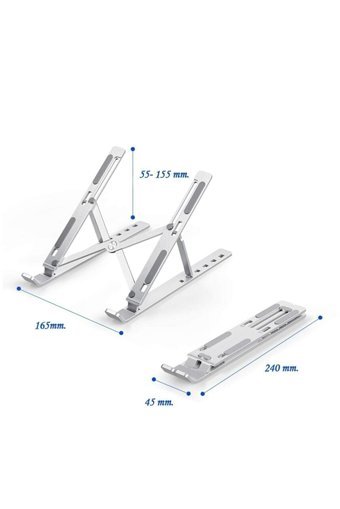 Healtylife Katlanabilir Alüminyum Dikey Ayarlanabilir Taşınabilir Ayaklı Hareketli Laptop Standı