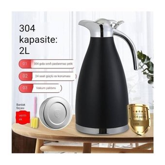 Hyt Yalıtımlı Paslanmaz Çelik 0.8 lt Outdoor Termos Beyaz - Siyah