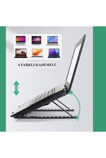 Miletus Katlanabilir Alüminyum Dikey Ayarlanabilir Taşınabilir Ayaklı Hareketli Laptop Standı