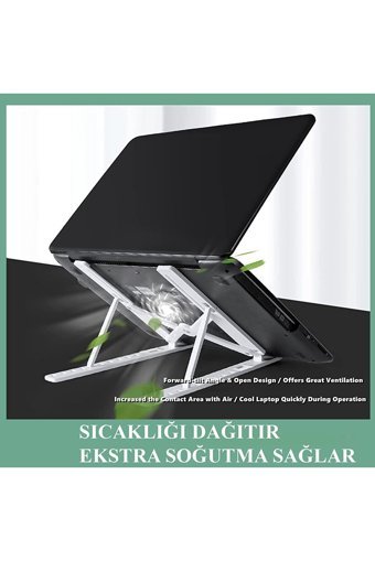 Miletus Katlanabilir Alüminyum Dikey Ayarlanabilir Taşınabilir Ayaklı Hareketli Laptop Standı
