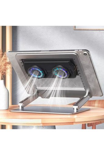 Teknetstore Katlanabilir Alüminyum Dikey Ayarlanabilir Taşınabilir Ayaklı Hareketli Laptop Standı
