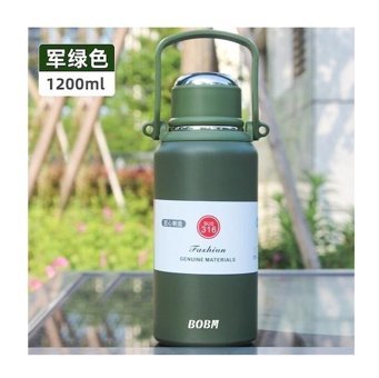 Happyplanet Xiaoqityh Paslanmaz Çelik 1.3 lt Outdoor Termos Yeşil