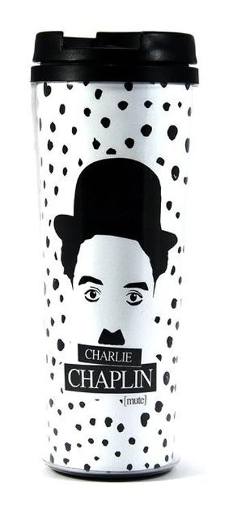 Charlie Charlie Chaplin Plastik 0.38 lt Outdoor Termos Beyaz - Siyah