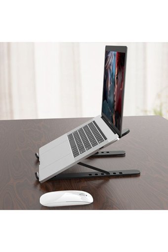 Enfein Katlanabilir Metal Dikey Ayarlanabilir Taşınabilir Ayaklı Hareketli Laptop Standı