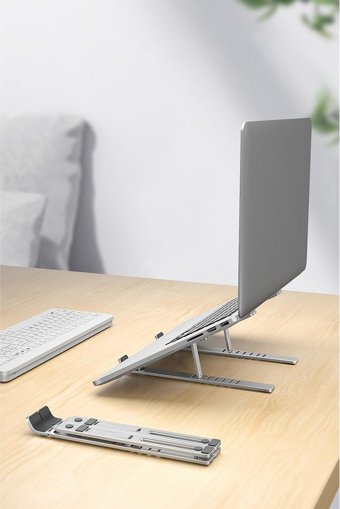 Blueforce BF-AS70 Katlanabilir Alüminyum Dikey Ayarlanabilir Taşınabilir Ayaklı Hareketli RGB Laptop Standı