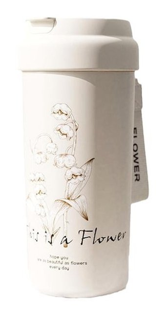 Summer Love Plastik Seramik 0.38 lt Outdoor Termos Beyaz