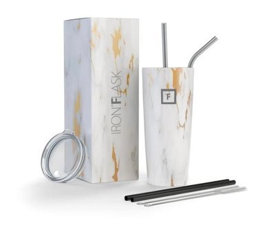 Iron Flask Calacatta Marble Çelik 0.7 lt Outdoor Termos Beyaz