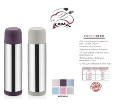 Cooker Ckr2002 Çelik 0.75 lt Outdoor Termos Beyaz