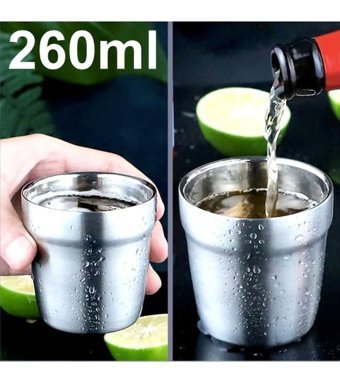 Omeniv Çift Duvarlı Paslanmaz Çelik 0.26 lt Outdoor Termos Gümüş