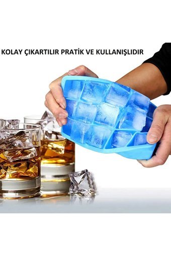 Anadolu Saray Çarşısı Dondurma Şekilli Silikon Renkli Buz Kalıbı
