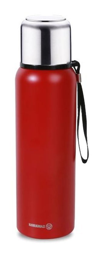 Korkmaz Forest Paslanmaz Çelik 0.75 lt Outdoor Termos Kırmızı