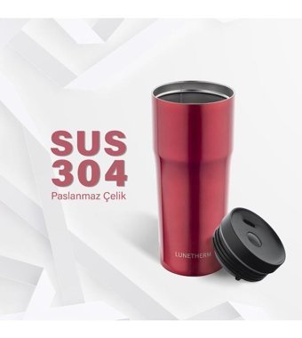 Lunetherm Vakumlu Çelik 0.48 lt Outdoor Termos Kırmızı