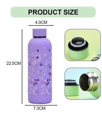 Alibee Üç Boyutlu Paslanmaz Çelik 0.5 lt Outdoor Termos Mavi
