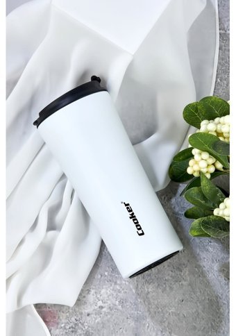Cooker Paslanmaz Çelik 400 ml Outdoor Termos Beyaz