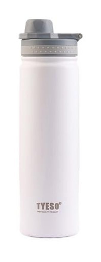 Tyeso Racket Paslanmaz Çelik 750 ml Outdoor Termos Beyaz