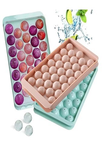 Vigentino Yuvarlak Şekilli Plastik Kapaklı Şeffaf Buz Kalıbı