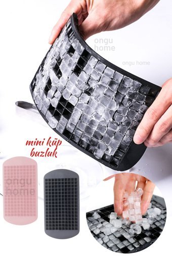 Ongu Home Kare Şekilli Silikon Mini Renkli Buz Kalıbı
