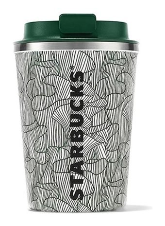 Starbucks Desenli Paslanmaz Çelik 0.35 lt Outdoor Termos Yeşil