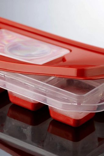 Wappa Yuvarlak Şekilli Plastik Kapaklı Şeffaf Buz Kalıbı