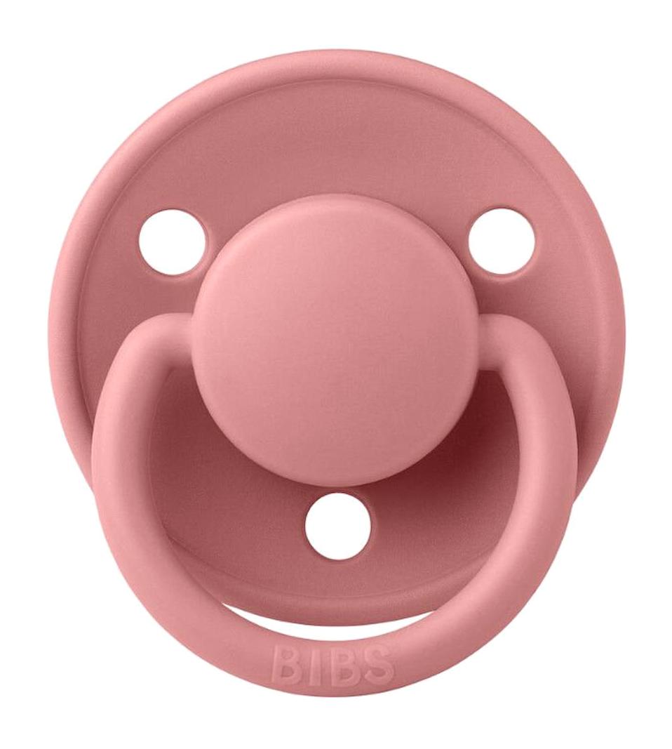 Bibs De Lux 0-6 Ay Delikli Ortodontik Yenidoğan Kiraz Uçlu Damaklı Silikon Emzik Pembe