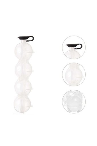 Kitchen Beauty Yuvarlak Şekilli Plastik Kapaklı Şeffaf Buz Kalıbı