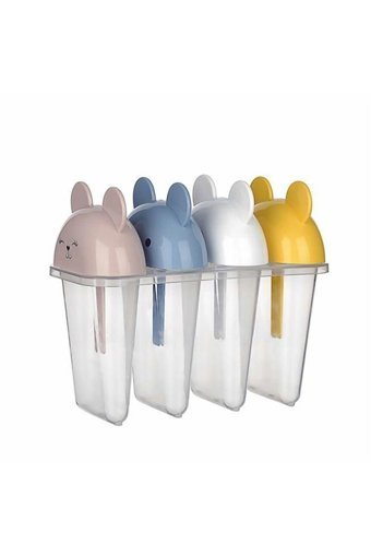 Titiz Dondurma Şekilli Plastik Kapaklı Renkli Buz Kalıbı