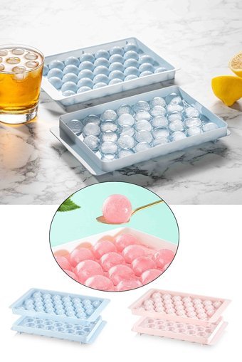 Ness Home Yuvarlak Şekilli Plastik Kapaklı Renkli Buz Kalıbı