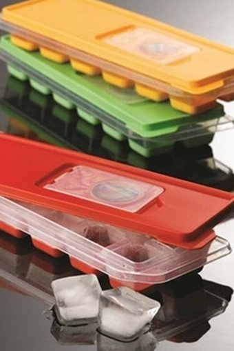 Nikamu Yuvarlak Şekilli Plastik Kapaklı Şeffaf Buz Kalıbı