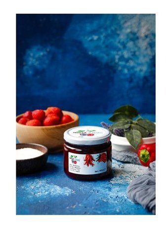 Mavi Kiraz Çilek Reçeli 380 gr