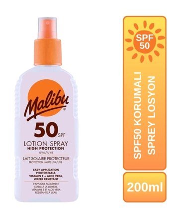 Malibu 50 Faktör İçin Nemlendirici Yüz ve Vücut Güneş Losyonu 200 ml